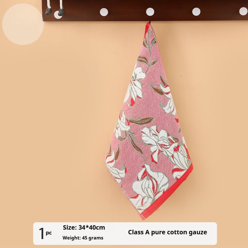 KTX-804755 Soft Cotton Kids' Towel Set - Lint-Free Face Wash Handkerchiefs, 4 Pack Assorted Colors