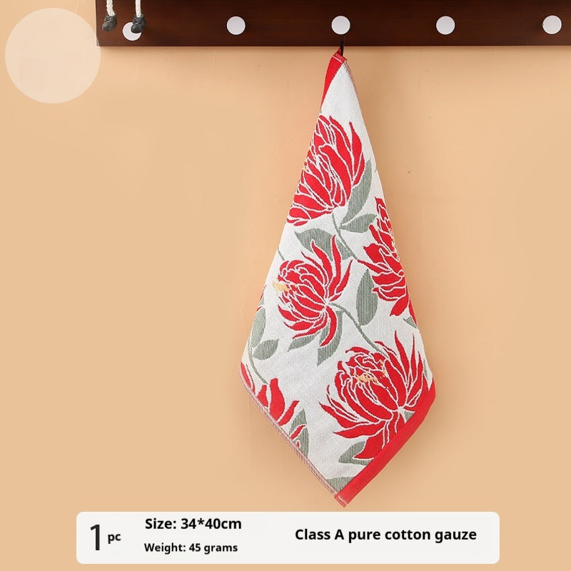 KTX-804755 Soft Cotton Kids' Towel Set - Lint-Free Face Wash Handkerchiefs, 4 Pack Assorted Colors