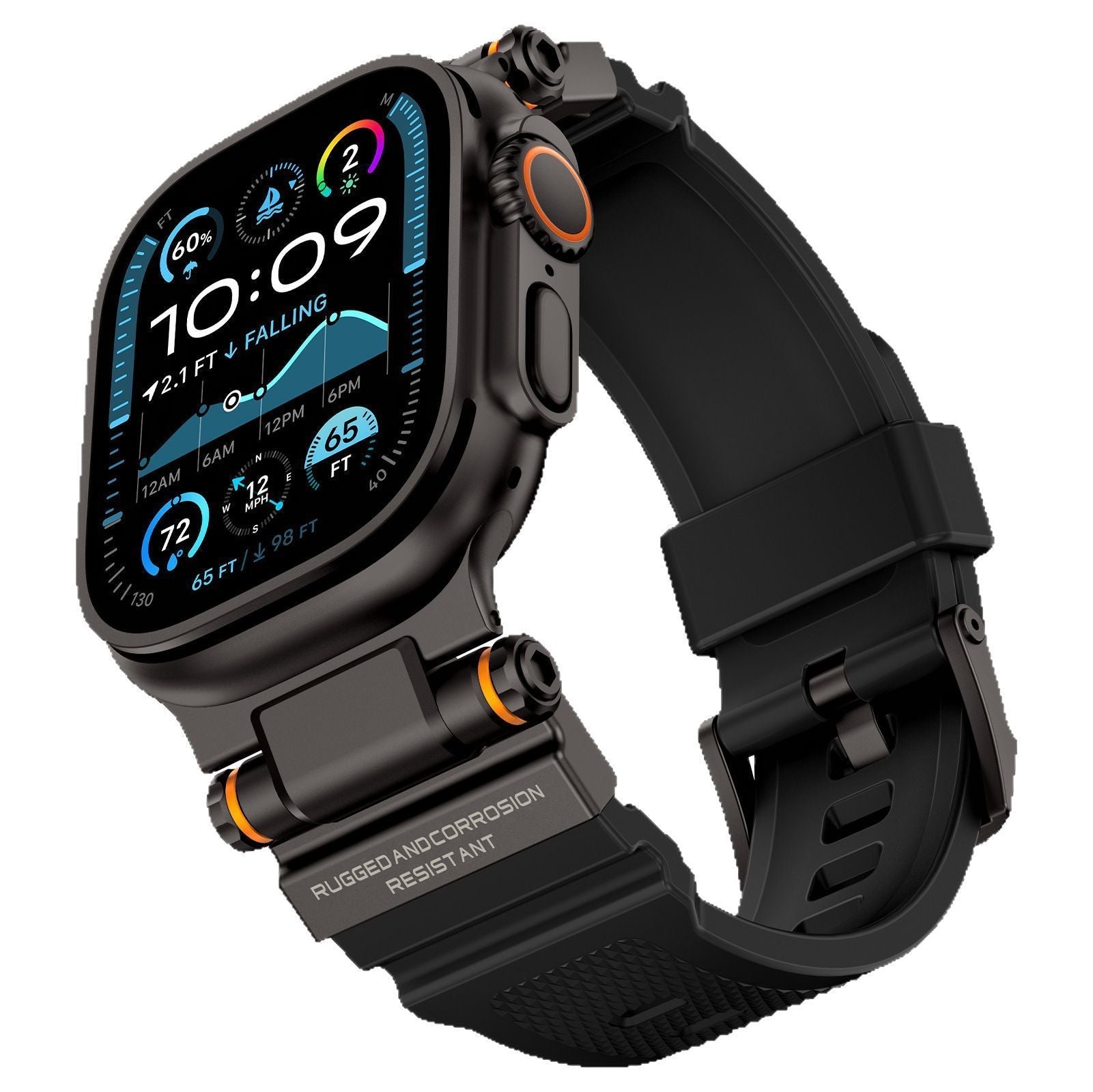 HKM-805011 Leather Full Series Explorer Strap for Apple Watch - Sports Style, 22mm Interface, Various Color Options