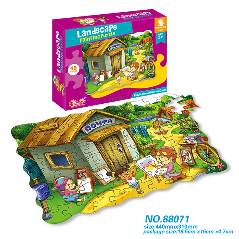 HKM-805075 Cartoon Rescue Team 1000-Piece Jigsaw Puzzle Educational Toy for Ages 3+