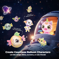 HKM-805139 DIY Space Magic Balloon Craft Kit for Creative Kids Age 5 and Up with Accessories