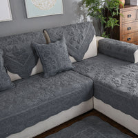 HKM-805331 Comfortable Pure Cotton Minimalist Sofa Cushion - Modern Design in Dark Army Green, Navy Blue, Khaki, Gray, and Black