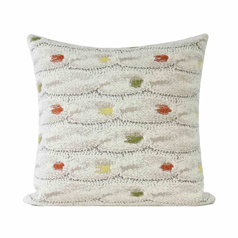 HKM-805459 Pastoral Style Flower Design Pillow - 45x45cm Cotton Pillowcase with Filling