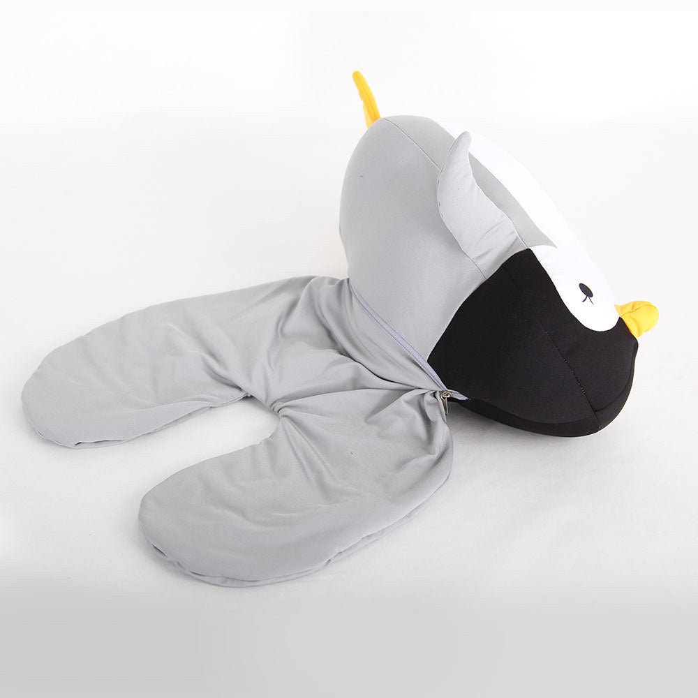 HKM-805779 Penguin U-Shaped Multifunctional Deformation Pillow with Foam Lining