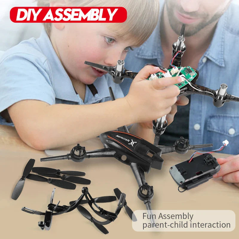 HKM-805907 DIY Assembly Drone with Camera for Kids - Educational Indoor/Outdoor Flying Toy