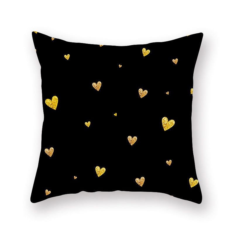 HKM-806035 Nordic Peach Skin Pillowcase for Valentine's Day - Soft Polyester Cushion Cover
