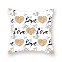 HKM-806035 Nordic Peach Skin Pillowcase for Valentine's Day - Soft Polyester Cushion Cover