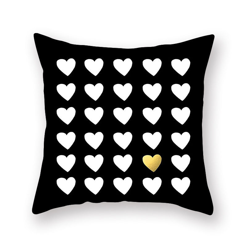 HKM-806035 Nordic Peach Skin Pillowcase for Valentine's Day - Soft Polyester Cushion Cover