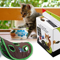 HKM-806099 Pet Puzzle Nine-hole Mouse Hole Bell Ball Cat Interactive Toy Cat Hide And Seek Channel