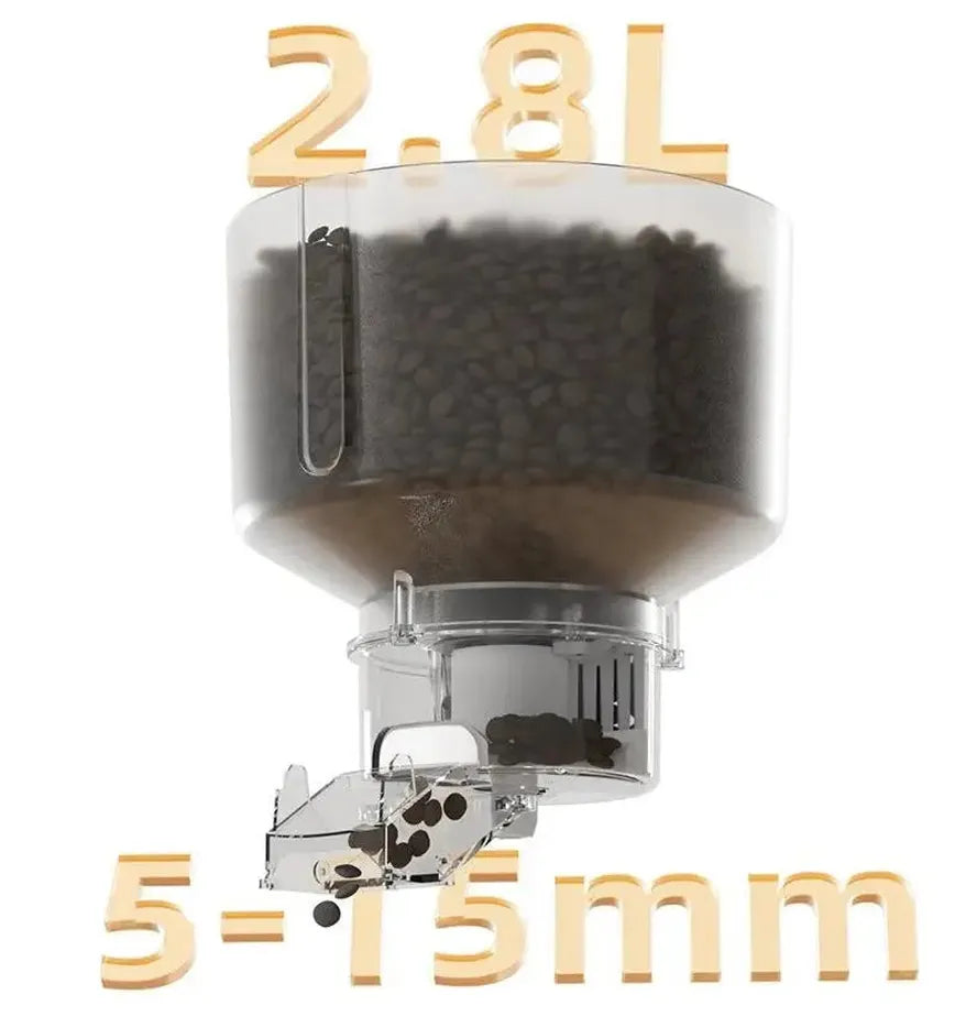 KTX-806099 Smart 2.8L Pet Feeder with Camera and App Control, Stainless Steel Bowls for Cats and Dogs