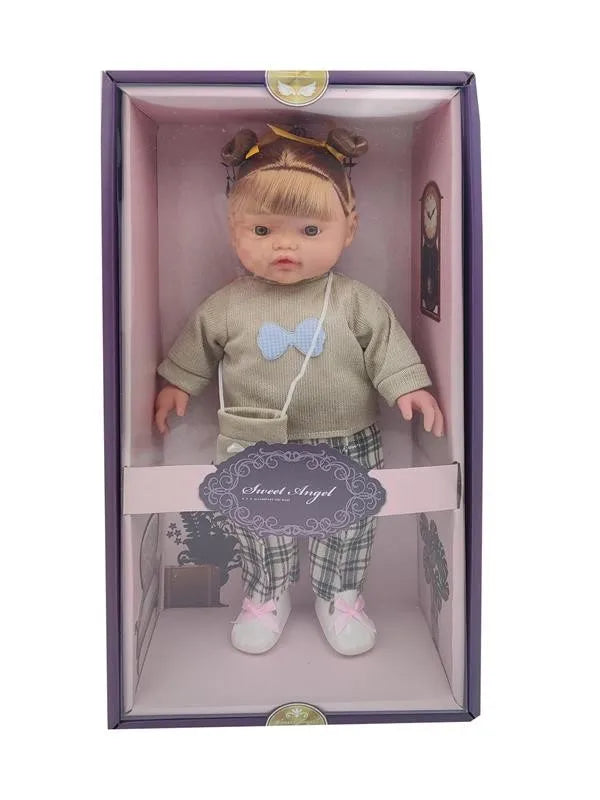 HKM-806291 Soft Mini Doll with Water Play Feature for Girls Ages 2-7 - 12 Inch Silicone and Plastic Toy