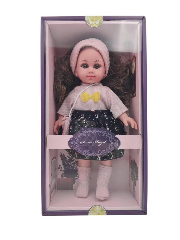 HKM-806291 Soft Mini Doll with Water Play Feature for Girls Ages 2-7 - 12 Inch Silicone and Plastic Toy