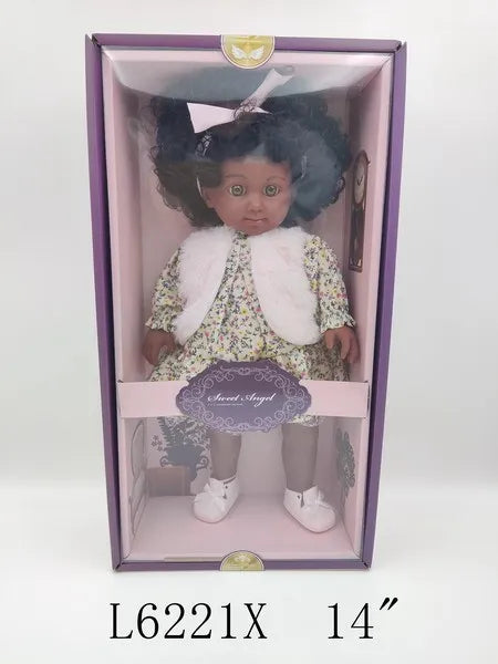 HKM-806291 Soft Mini Doll with Water Play Feature for Girls Ages 2-7 - 12 Inch Silicone and Plastic Toy