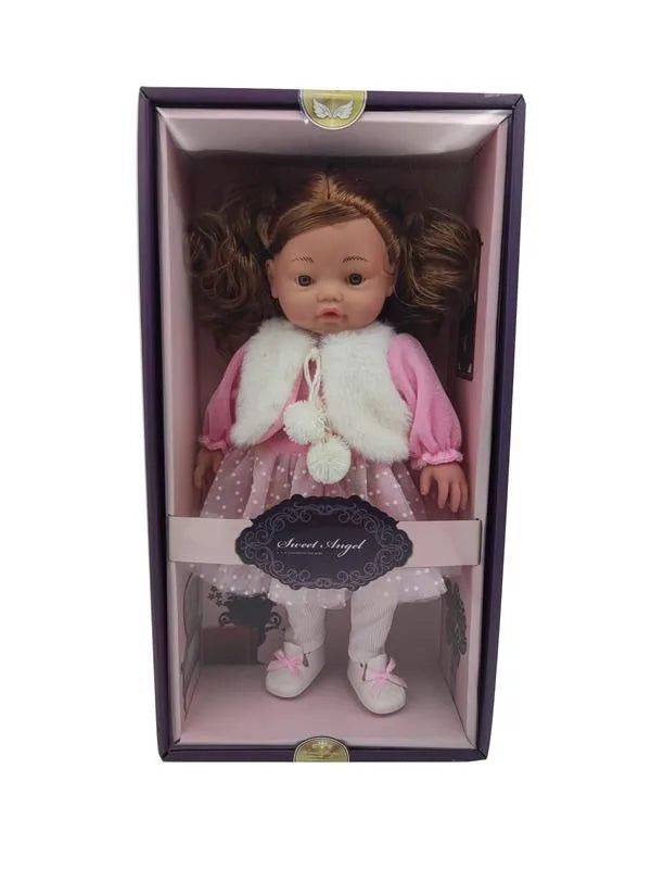 HKM-806291 Soft Mini Doll with Water Play Feature for Girls Ages 2-7 - 12 Inch Silicone and Plastic Toy