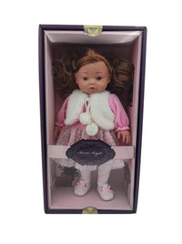 HKM-806291 Soft Mini Doll with Water Play Feature for Girls Ages 2-7 - 12 Inch Silicone and Plastic Toy
