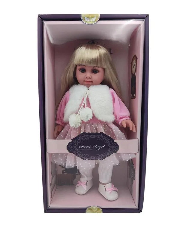 HKM-806291 Soft Mini Doll with Water Play Feature for Girls Ages 2-7 - 12 Inch Silicone and Plastic Toy