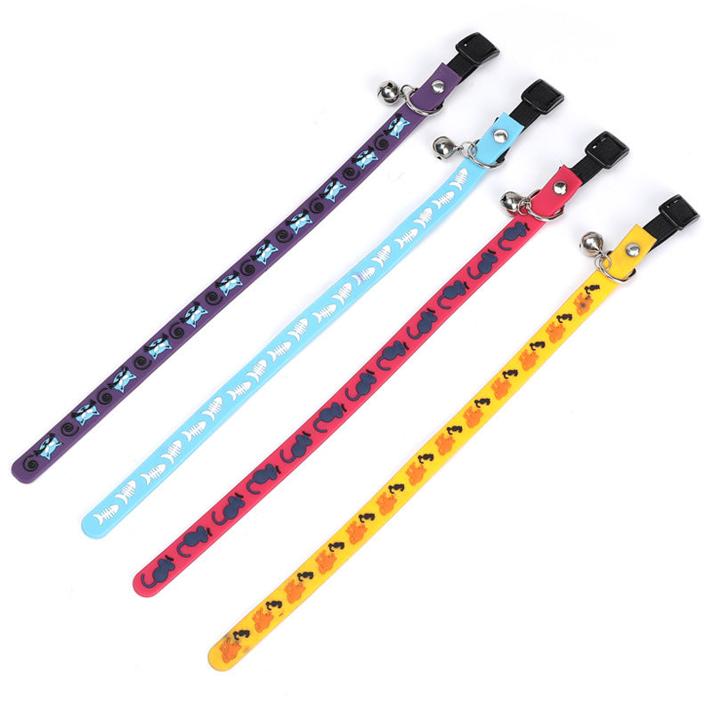 HKM-806355 Small Silicone Dog Collar in Random Color Mix, Casual Style, 1.0cm x 30cm