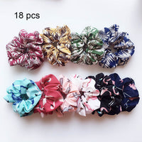 HKM-806419 Chiffon Flower Hair Band with Rubber Band - Bright Floral Accessory