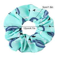 HKM-806419 Chiffon Flower Hair Band with Rubber Band - Bright Floral Accessory