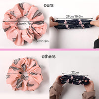 HKM-806419 Chiffon Flower Hair Band with Rubber Band - Bright Floral Accessory