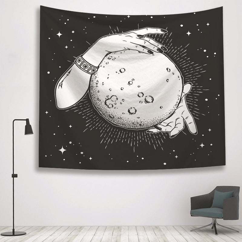 HKM-806483 Divination Hand Tapestry – 100% Polyester Wall Art, Versatile Use for Home Decor, Beach, Table, and More