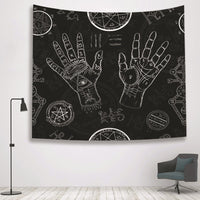 HKM-806483 Divination Hand Tapestry – 100% Polyester Wall Art, Versatile Use for Home Decor, Beach, Table, and More