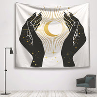 HKM-806483 Divination Hand Tapestry – 100% Polyester Wall Art, Versatile Use for Home Decor, Beach, Table, and More