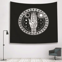 HKM-806483 Divination Hand Tapestry – 100% Polyester Wall Art, Versatile Use for Home Decor, Beach, Table, and More