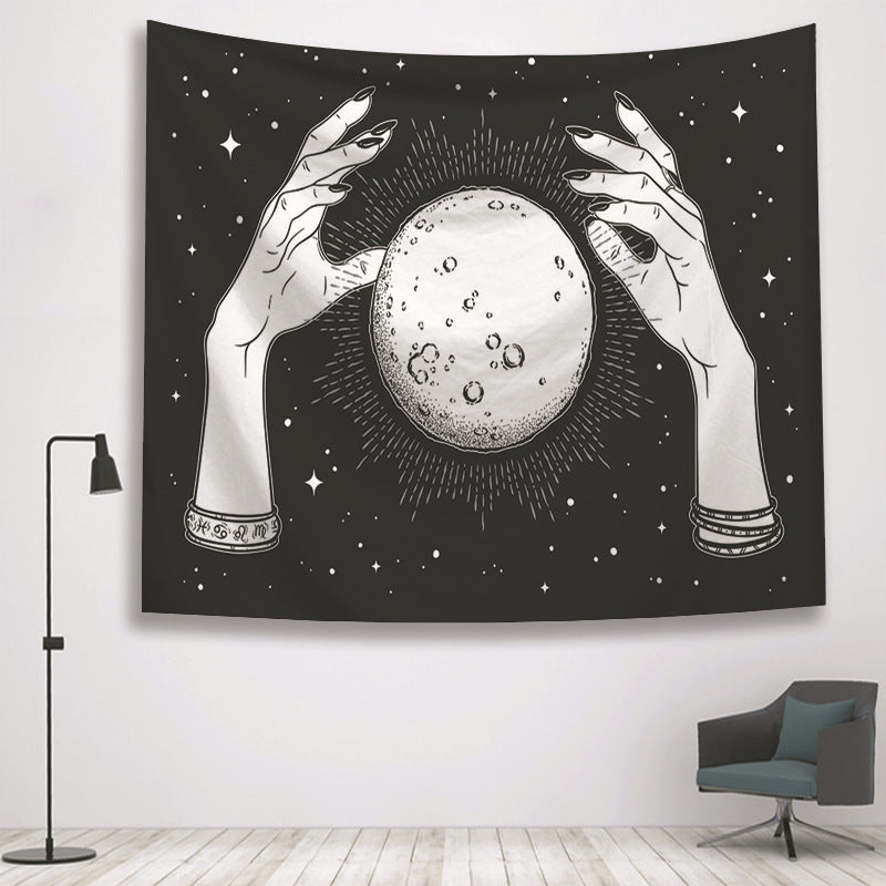 HKM-806483 Divination Hand Tapestry – 100% Polyester Wall Art, Versatile Use for Home Decor, Beach, Table, and More