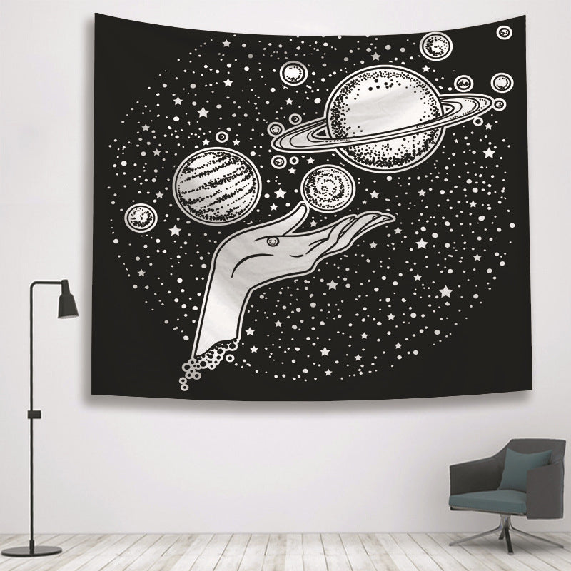 HKM-806483 Divination Hand Tapestry – 100% Polyester Wall Art, Versatile Use for Home Decor, Beach, Table, and More