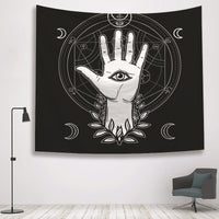 HKM-806483 Divination Hand Tapestry – 100% Polyester Wall Art, Versatile Use for Home Decor, Beach, Table, and More