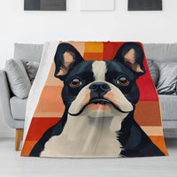 HKM-806483 Soft Cartoon Velvet Blanket for Pet Lovers, 100x130CM