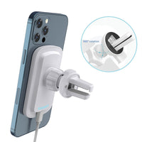 HKM-806675 Portable Wireless Car Charger with Magnetic Absorption - Model C14, Dual Output 5V/9V, Micro USB Interface, Battery Indicator