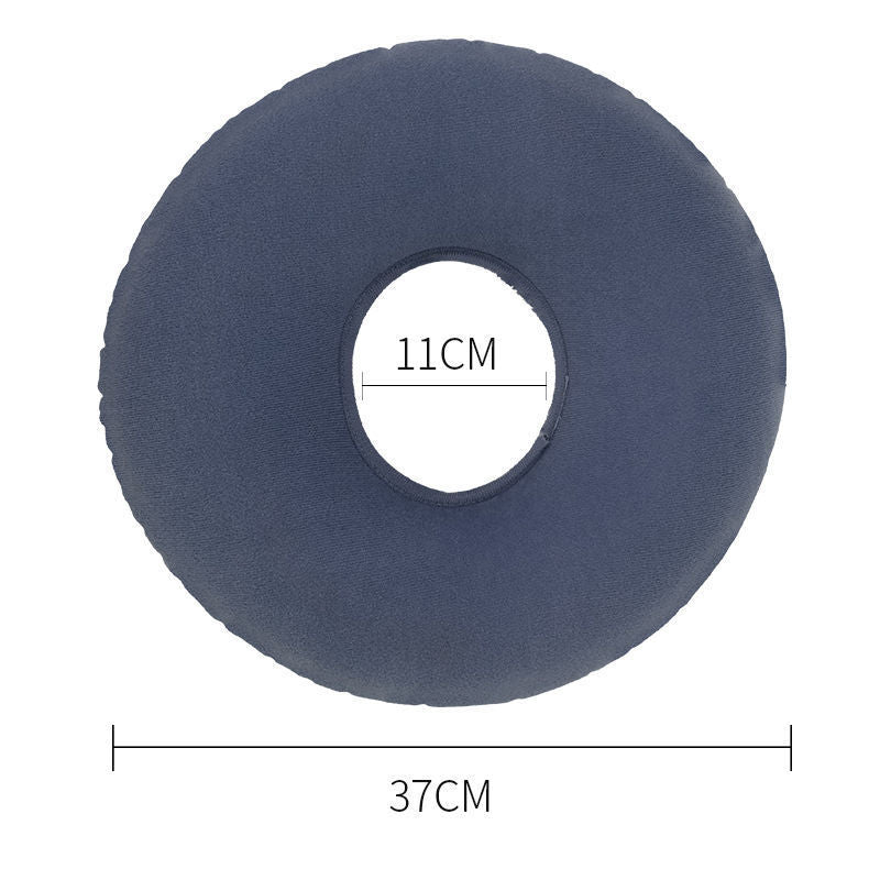 HKM-806803 Inflatable Round Commode Cushion with Pump – PVC Material in Blue, Brown, and Grey