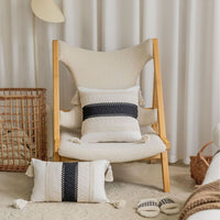 HKM-806867 Jacquard Cushion Cover with Tassels - 45x45cm & 30x50cm Sizes Available