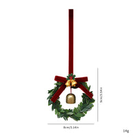 HKM-806931 Bell Garland Christmas Tree Pendant with Chinese Hawthorn Pine Cone and Green Leaf Design