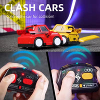 HKM-807059 Mini RC Bumper Car with Spray Sound and Light - Two Player Soccer Game for Kids
