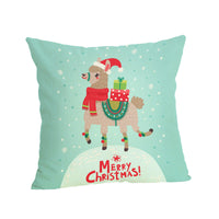HKM-807187 Christmas-themed Linen Pillowcase 45x45cm with PP Cotton Filling