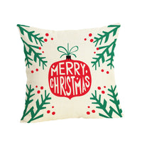 HKM-807187 Christmas-themed Linen Pillowcase 45x45cm with PP Cotton Filling
