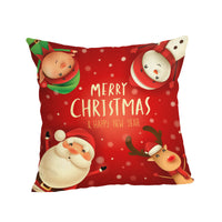 HKM-807187 Christmas-themed Linen Pillowcase 45x45cm with PP Cotton Filling