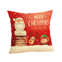 HKM-807187 Christmas-themed Linen Pillowcase 45x45cm with PP Cotton Filling
