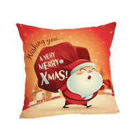 HKM-807187 Christmas-themed Linen Pillowcase 45x45cm with PP Cotton Filling