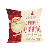 HKM-807187 Christmas-themed Linen Pillowcase 45x45cm with PP Cotton Filling