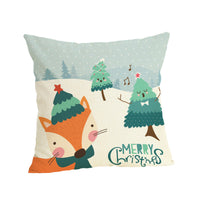 HKM-807187 Christmas-themed Linen Pillowcase 45x45cm with PP Cotton Filling