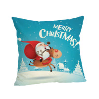 HKM-807187 Christmas-themed Linen Pillowcase 45x45cm with PP Cotton Filling
