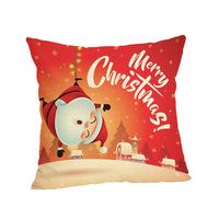 HKM-807187 Christmas-themed Linen Pillowcase 45x45cm with PP Cotton Filling