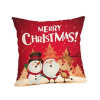 HKM-807187 Christmas-themed Linen Pillowcase 45x45cm with PP Cotton Filling