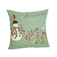 HKM-807187 Christmas-themed Linen Pillowcase 45x45cm with PP Cotton Filling