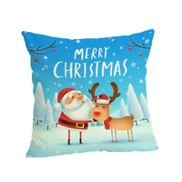 HKM-807187 Christmas-themed Linen Pillowcase 45x45cm with PP Cotton Filling