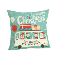 HKM-807187 Christmas-themed Linen Pillowcase 45x45cm with PP Cotton Filling